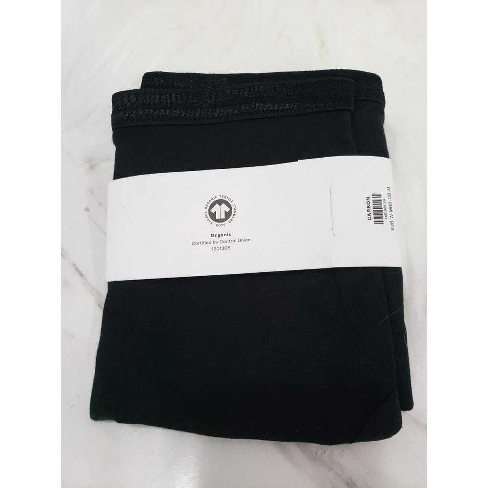 Subset Knickey Organic Cotton Mid-Rise Brief Black Panties Medium SUB-W-MRB-CB-M